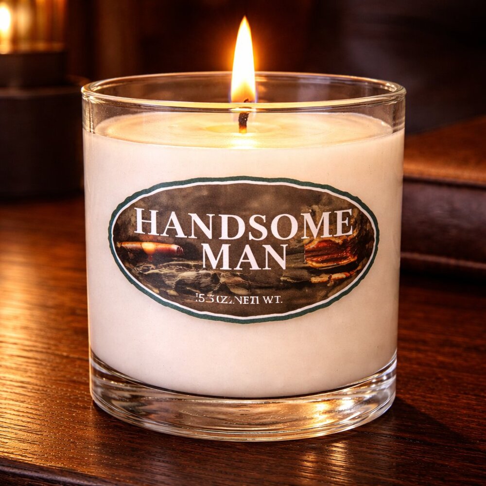 Masculine Iced Vanilla Woods Candle | Cozy Gift for Him